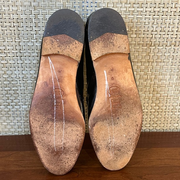 🌟HP🌟VTG 1980s-90s Johnston & Murphy Black Patent Leather Slip on Loafers 9M - Picture 10 of 12